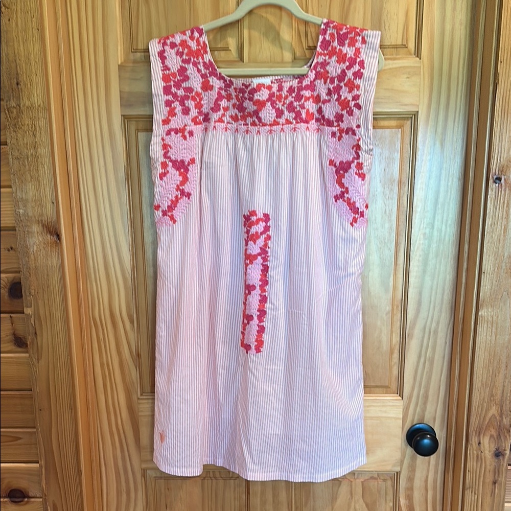 Women’s Pink Embroidered Mini Dress